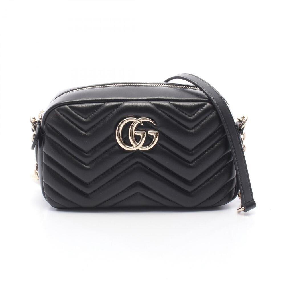 Gucci GG Marmont Camera Bag Shoulder Leather Black
